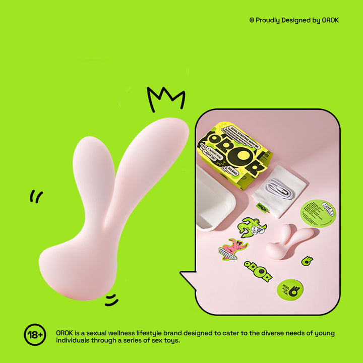 Cute Little Rabbit Dual-head Vibrator Quiet, Discreet &amp; Ergonomic Design